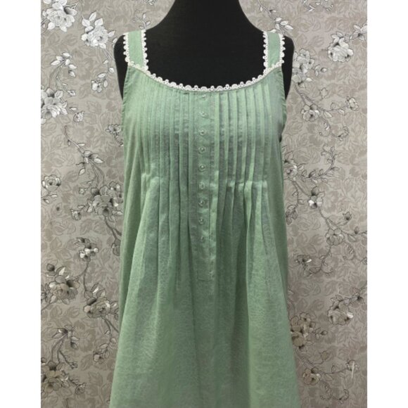 SoieRose 100% Cotton Victorian Nightgown – Sleeveless Vintage Gown SR-1202 - Picture 5 of 9